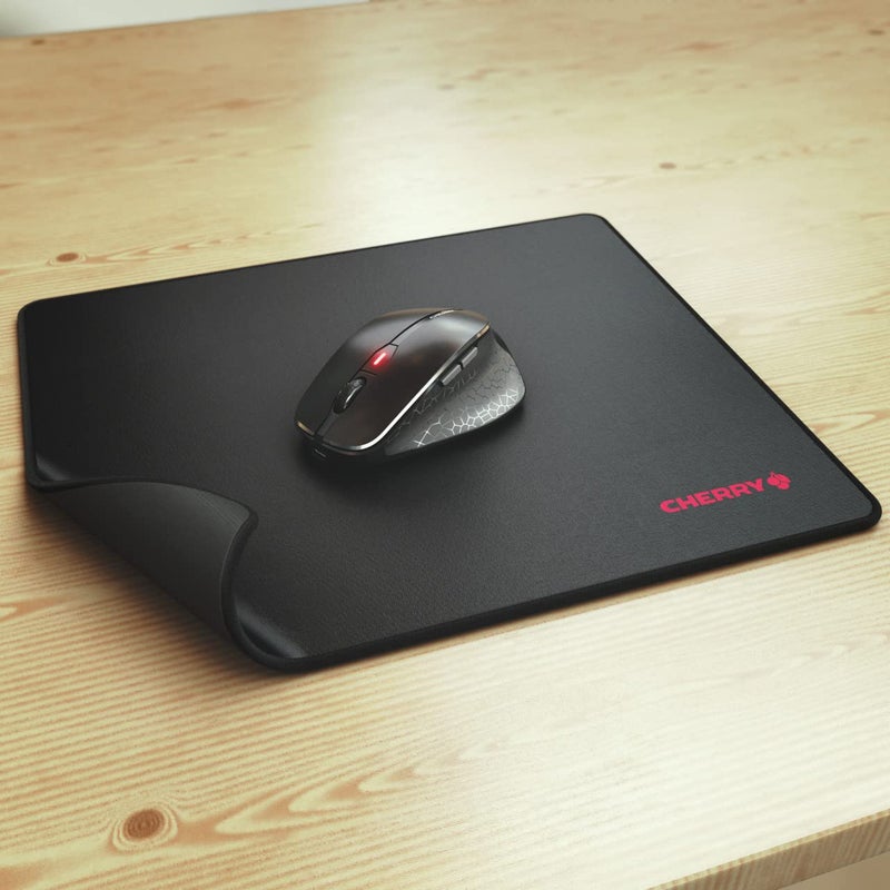 تشيري لوحة ماوس Cherry MP 1000 Premium Large - مقاومة للانسكاب - سهلة الانزلاق لألعاب المكتب المنزلي أو العمل - مضادة للانزلاق مقاس 12x14x.2 بوصة باللون الأسود - Image 4